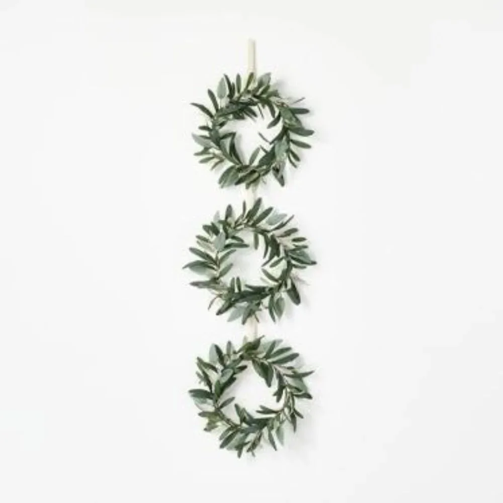 Threshold Studio McGee Set of 3 Mini Olive Wreaths Easter Spring Target 2022 NIB